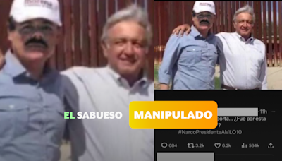 Esta foto de AMLO con ‘El Chapo’ no es real; está manipulada