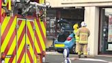 Car crashes into front of Bangor off-licence
