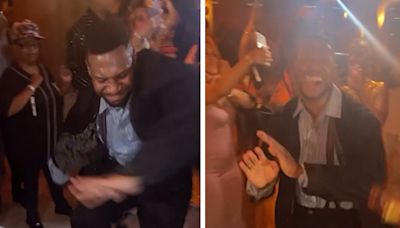 Jonathan Majors Dancing to 'Not Like Us' At Meagan Good's Movie Premiere