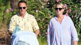 Ant McPartlin takes a stroll with son Wilder and wife Anne-Marie on holiday