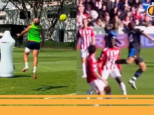 Chicharito Hernández recreó 'gol imposible' con el Manchester United | VIDEO