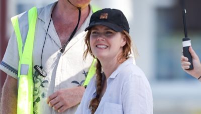 Amy Adams Spends the Day Filming Scenes for ‘At the Sea’ in Plymouth