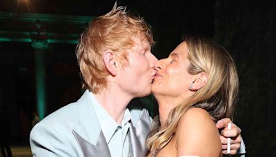 Ed Sheeran and Wife Cherry Seaborn Jokingly Share Awkward Kiss at 2024 Met Gala
