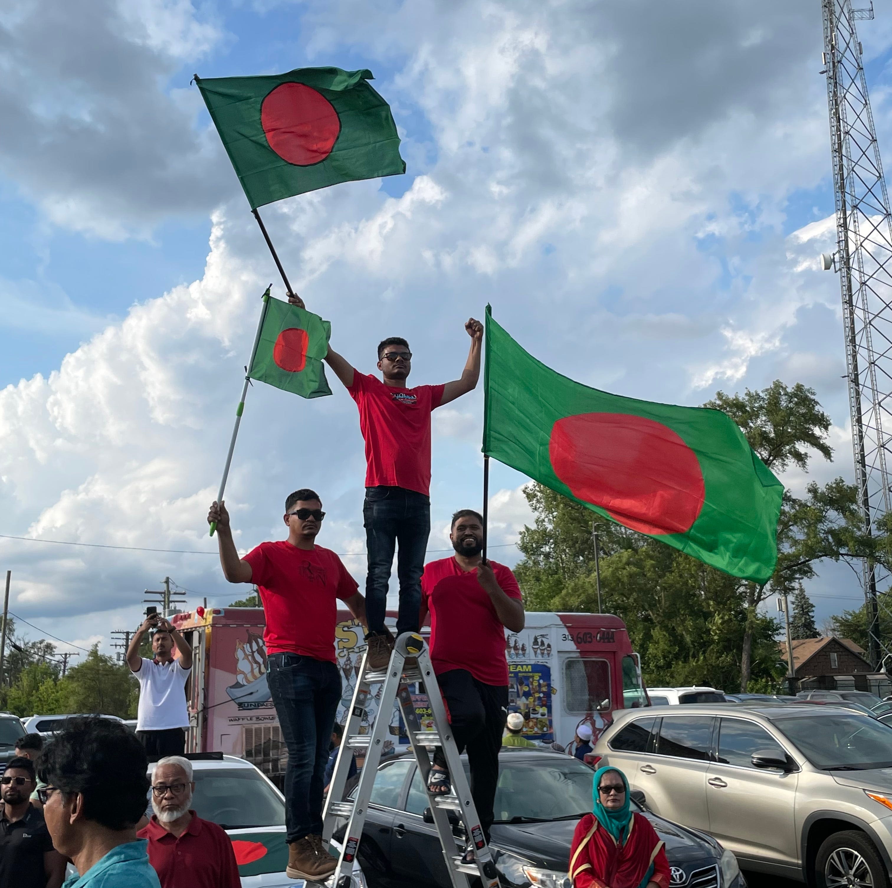 Bangladeshi Americans in Michigan celebrate the removal of Sheikh Hasina