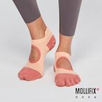 Mollifix 瑪莉菲絲 室內止滑五趾運動襪 21-24 (橘)抗菌除臭、襪子、運動襪、運動配件