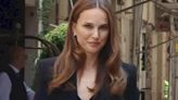 Natalie Portman looks stunning as she rocks leggy dress and blazer