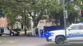 NOPD officer hospitalized after Uptown car crash