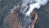 An Iceland volcano starts erupting again, spewing lava into the sky