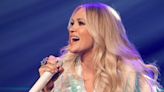 Carrie Underwood Takes A Tumble During Rainy Concert Performance