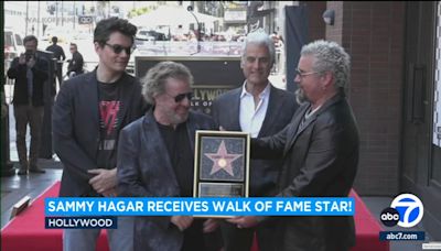 Rock legend Sammy Hagar honored with star on Hollywood Walk of Fame