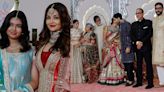 Aishwarya Rai Bachchan arrive with daughter Aaradhya, Amitabh Bachchan poses for paps with Abhishek, Jaya, Shweta at Anant Radhika wedding