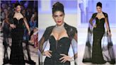 Jacqueline Fernandez stuns as showstopper at Indian Couture Week in glamorous French inspired black ensemble: Watch