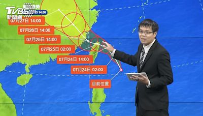 凱米總雨量紫爆恐達1800毫米！結構紮實 西南水氣豐沛恐引致災性降雨