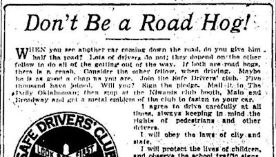 To help lessen car accidents in 1924, the Kiwanis Club started the Safe Drivers' Club