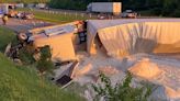 Pickup driver leaves scene after crash involving tractor-trailer hauling flour on interstate