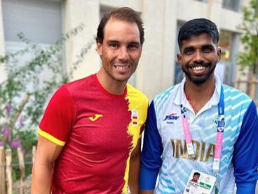 Unforgettable Fanboy Moment! Shuttler Satwiksairaj Meets Tennis Icon Rafael Nadal at Olympic Village