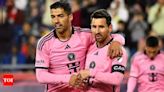 Lionel Messi nets twice in Inter Miami's win over New England Revolution; Luis Suarez also on scoresheet | Football News - Times of India