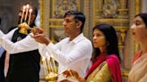 PM and wife Akshata Murty visit Hindu temple on final day of G20 in India