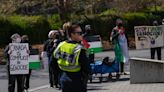 Gaza protesters at University of Victoria clearing encampment after trespass notice