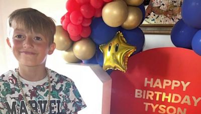 Inside Tyson Fury Jr's birthday party as son, 8, dances in gold chain before blowing out birthday candles
