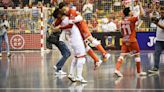 Los jugadores de Jimbee celebran el pase a la final: "Lo hemos dado todo, nos hemos dejado el alma en la pista"