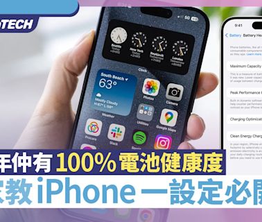 iPhone電池用半年仍保持100%電池健康度！專家教iPhone一設定必開｜數碼生活