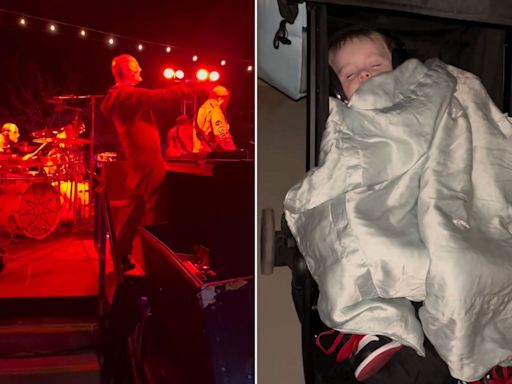 Kelly Osbourne Brings Son Sidney to His First Slipknot Concert to See Dad Perform — and He Falls Fast Asleep