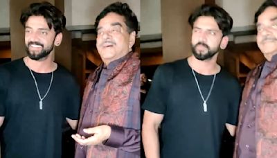 Shatrughan Sinha, Zaheer Iqbal's Pose Together; Silences Rumors Around Sonakshi's Wedding