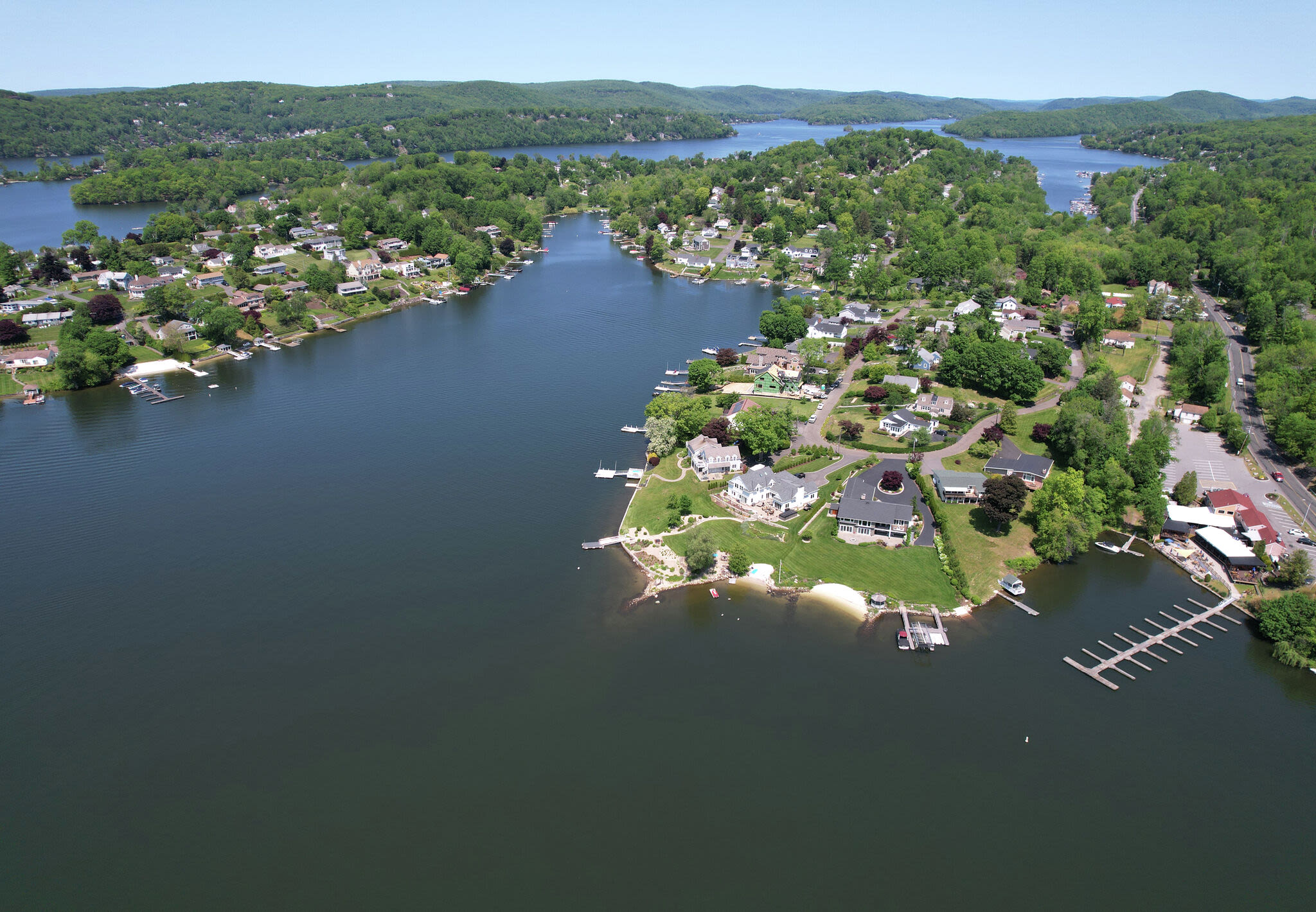 Woman hospitalized after falling from dock at Candlewood Lake in Brookfield, officials say