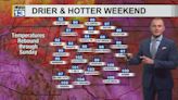 Sunnier, hotter weather returns this weekend