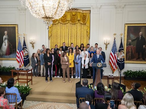 Biden recibe en la Casa Blanca a Las Vegas Aces, campeonas de la WNBA