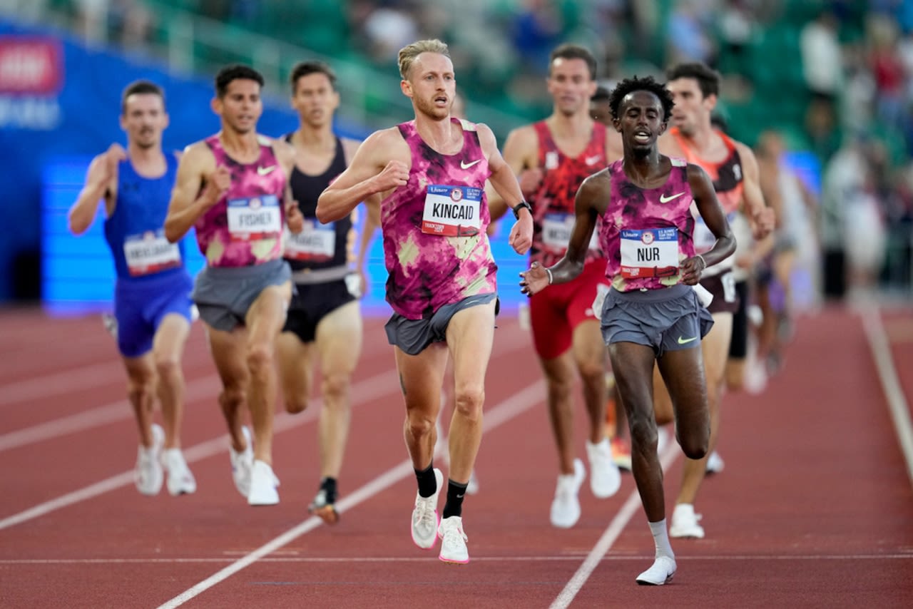 Woody Kincaid, Cole Hocker show off their finishing kicks to win 5,000 heats at Olympic trials