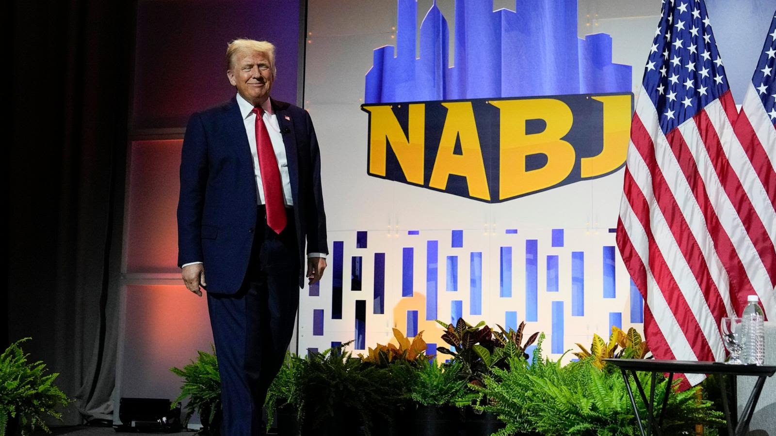 Trump questions Harris' race in NABJ interview, says VP pick 'does not have any impact'