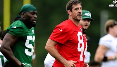 Jets' Solomon Thomas, Jeremy Ruckert and Tony Adams on practicing with Aaron Rodgers