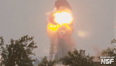 A SpaceX engine test ended in a huge fireball