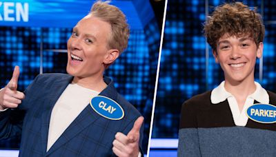 Clay Aiken’s 15-year-old son makes his TV debut on ‘Celebrity Family Feud’ and he looks just like dad