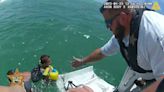 Rip current trapped father and son near Anna Maria Island. Video shows water rescue