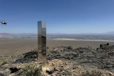 Watch: Authorities remove mysterious monolith north of Las Vegas