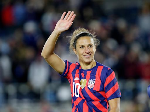 Retired U.S. soccer star Carli Lloyd announces she and her husband are expecting baby in October