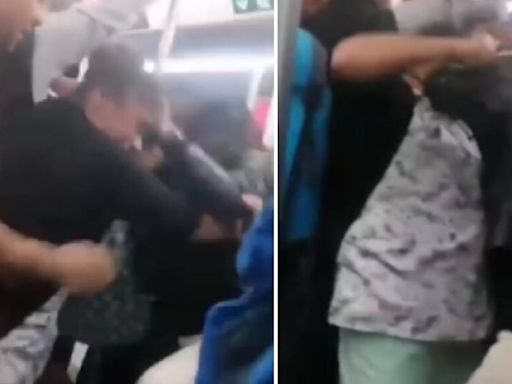 Mujeres terminan peleándose por la disputa en el tren eléctrico: "Ya siéntese, señora"