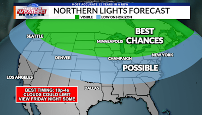 WEATHER NOW: Northern Lights could make an appearance tonight with terrific weather to follow