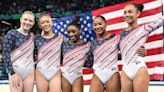 Olympics 2024 Gymnastics Champions Team USA Deserve A Gold For Their Glittering Red, White And Blue Bodysuits Too