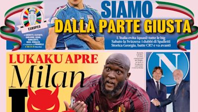 Today’s Papers: Italy on the right side, Lukaku yes to Milan, Conte effect