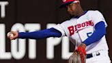The two sides of Orelvis Martinez's game present a challenge for Bisons, Blue Jays