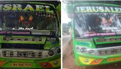 Karnataka owner changes bus name from ‘Israel Travels’ to ‘Jerusalem’ after outrage