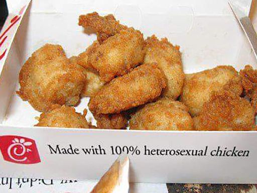 Fact Check: Chick-fil-A Food Packaging Purportedly Says, 'Made With 100% Heterosexual Chicken.' Here's the Truth