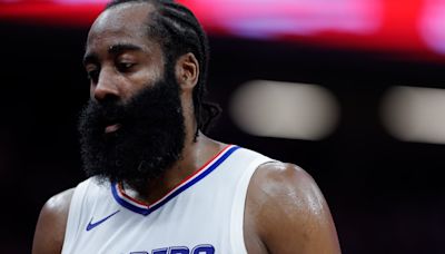 James Harden Makes First Appearance Since Clippers' Elimination vs Maverick