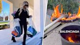 Celebs protest controversial Balenciaga holiday campaign by throwing out and burning their clothes