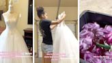 Teen transforms thrifted wedding dress into stunning pink prom dress: ‘I audibly gasped’