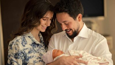 Crown Prince Hussein and Princess Rajwa Share First Photos as a Family of 3 with Royal Baby Iman